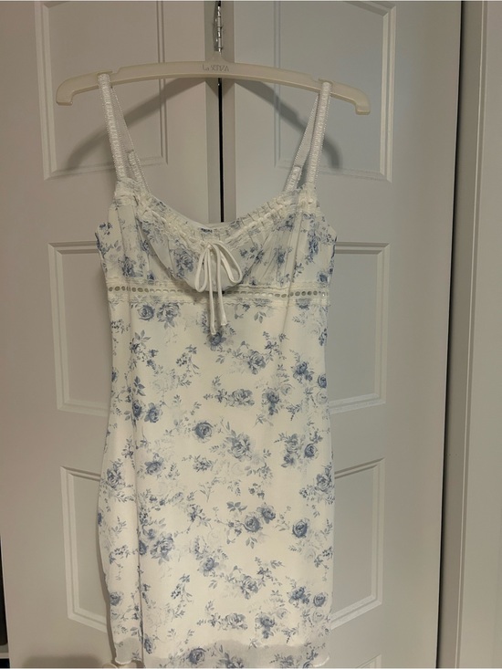 Garage Dresses & Skirts - Garage White Chemise with Blue Floral Print